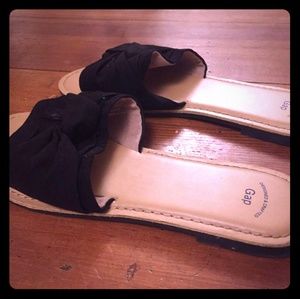 Gap Black Suede Slides